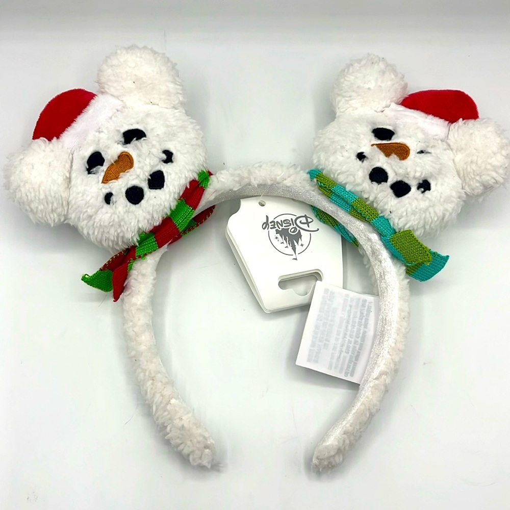 Disney Parks Mickey Mouse Snowman Ears Headband - Picture 1 of 4